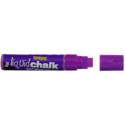TEXTA LIQUID CHALK MARKER Wet Wipe Jumbo Chisel 15mm Nib Purple