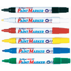 ARTLINE 400XF PAINT MARKERS Med Bullet Colours Assorted Box of 12