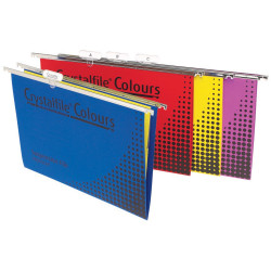 CRYSTALFILE COLOURS SUSP FILES Enviro F/C Complete Rainbow Pack of 25