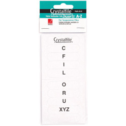 CRYSTALFILE INDICATOR INSERTS New Style A-Z White