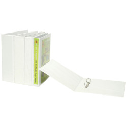 MARBIG ENVIRO INSERT BINDERS Clearview A5 2D Ring 25mm Wht