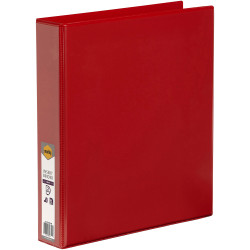 MARBIG ENVIRO INSERT BINDERS Clearview A4 2D Ring 38mm Red