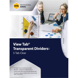 MARBIG VIEW TAB DIVIDERS A4 PP 5 Tab Clear