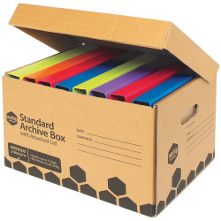 MARBIG ENVIRO ARCHIVE BOX With Lid 100% Recycled - PACK OF 10