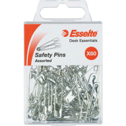ESSELTE SAFETY PINS Assorted Pack of 60