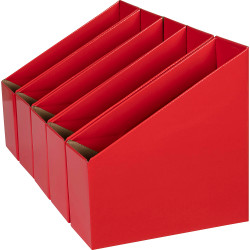 MARBIG BOOK BOXES Small Red Pack of 5
