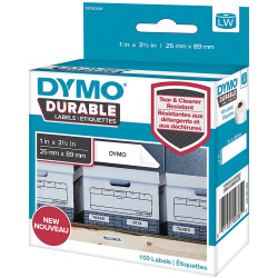 DYMO LABELWRITER LABELS Durable White Label 25mmx89mm 100 Labels- WHILE STOCKS LAST