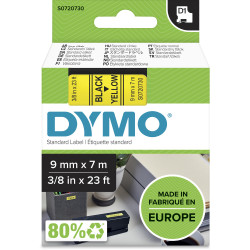 DYMO D1 LABEL CASSETTE 9mmx7m -Black on Yellow