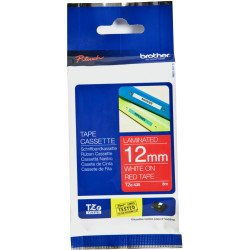 BROTHER TZE435 PTOUCH TAPE Ptouch 12mmx8m White On Red