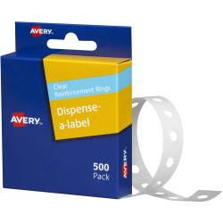 AVERY RING REINFORCEMENTS Vinyl 14mm Clear