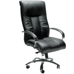 BIG BOY DIRECTORS CHAIR High Back, Arms Leather Black