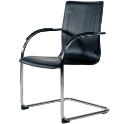 GAMMA VISITOR CHAIR Cantilever Black
