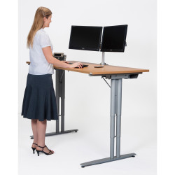 SYLEX SIT STAND ELECTRIC DESK Base & Beech Top 1600x800mm