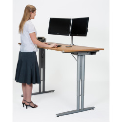 SYLEX SIT STAND ELECTRIC DESK Base & Beech Top 1800x800mm