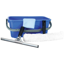 CLEANLINK WINDOW CLEANING KIT Bucket,Cloth,Channel & T-Bar