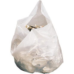 GARBAGE BAGS Medium 28Ltr 650X510mm White Roll of 50