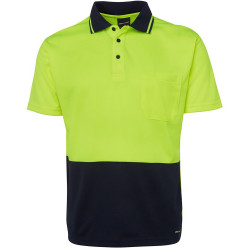 ZIONS 3811 SAFETY POLO SHIRT Two Tone Fluoro Short Sleeve