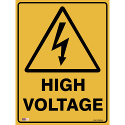 SAFETY SIGNAGE - WARNING High Voltage 450mmx600mm Metal
