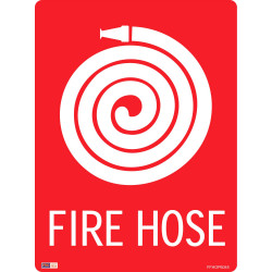 SAFETY SIGNAGE - FIRE Hire Hose (Picture) 450mmx600mm Polypropylene