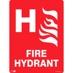 SAFETY SIGNAGE - FIRE Fire Hydrant W/ H 450mmx600mm Polypropylene