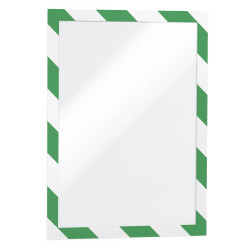 DURABLE DURAFRAME SECURITY A4 Green/White Pack 2