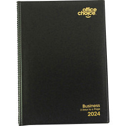 OFFICE CHOICE BUSINESS DIARY A4 2 Days to a Page 1 Hr 1Hr appoint 7am - 7pm