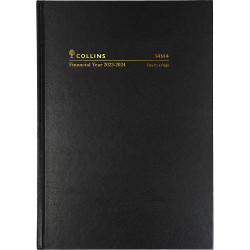 Collins Financial Year Diary A4 1 Day To Page 30min Black