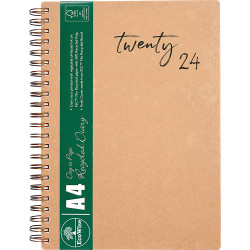 CUMBERLAND ECOWISE DIARY Spiral A4,Day-Page,Boardcover Recycled
