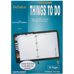 DEBDEN DAYPLANNER REFILL A4 Things To Do