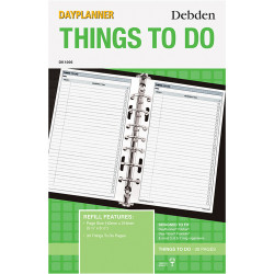DEBDEN DAYPLANNER REFILL DESK Things To Do 216x140mm