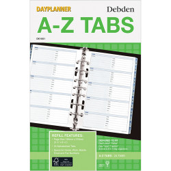 DEBDEN DAYPLANNER REFILL DESK A-Z Tabs 216x140mm