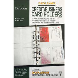 DEBDEN DAYPLANNER REFILL DESK Business Card Holder 216x140mm