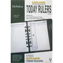 DEBDEN DAYPLANNER REFILL DESK Today Ruler 216x140mm Pack of 2