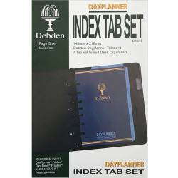 DEBDEN DAYPLANNER REFILL DESK Index Tabs 216x140mm
