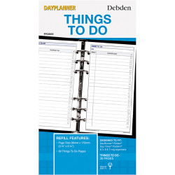 DEBDEN DAYPLANNER REFILL Things To Do 172x96mm Personal