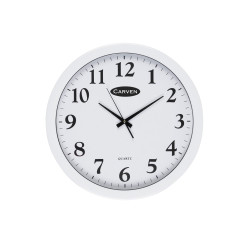 CARVEN WALL CLOCK 450mm White Frame