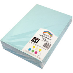 RAINBOW SYSTEM BOARD 200GSM A4 Blue  Pack of 200