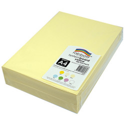 RAINBOW SYSTEM BOARD 200GSM A4 Yellow  Pack of 200