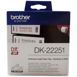 BROTHER DK22251 PAPER ROLL  White Paper 62mmx15.24mm.