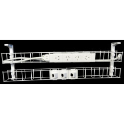 RAPID CABLE MANAGEMENT  Dual Basket 650mm 4GPO + 3Data 1.5m Interconnecting Lead