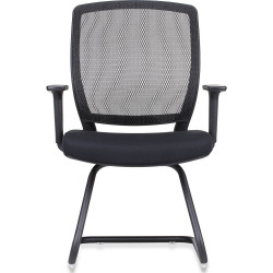 RAPIDLINE VISITOR CHAIR Mesh Visitor Chair Black Fabric Seat, Black Mesh 
