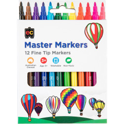 EDVANTAGE MASTER MARKERS Assorted Colours Pack of 12