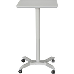 Helsinki Mobile Manual Height Adjustable Table 600Wx600mmD White