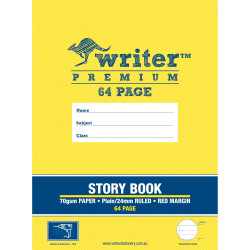 WRITER PREMIUM STORY BOOK 64 Page 1/2 Plain + 1/2 Ruled