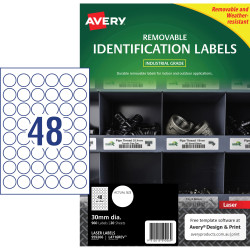 Avery 959206 Heavy Duty Industrial Labels White L4716 20 Sheets