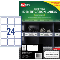 Avery 959207 Heavy Duty Industrial Labels White L4773 20 Sheets