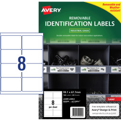 Avery 959209 Heavy Duty Industrial Labels White L4715 20 Sheets