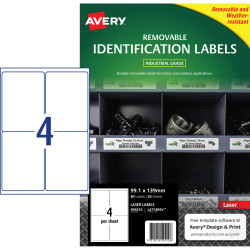 Avery 959210 Heavy Duty Industrial Labels White L4774 20 Sheets