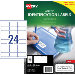 Avery 959231 No Peel Industrial Labels White L6146 10 Sheets