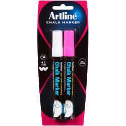 Artline 2Mm Chalk Marker 2PK Assorted Hangsell